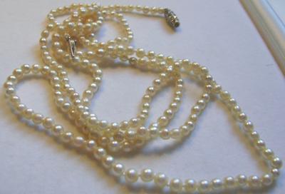 Antique Edwardian Natural Saltwater Pearl LONG Necklace