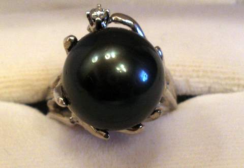 Tahitian Black Pearl Ring